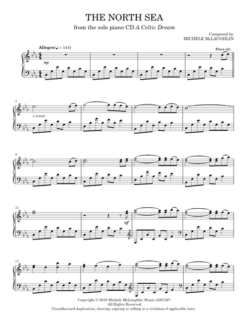The North Sea - Michele McLaughlin (Piano Solo)