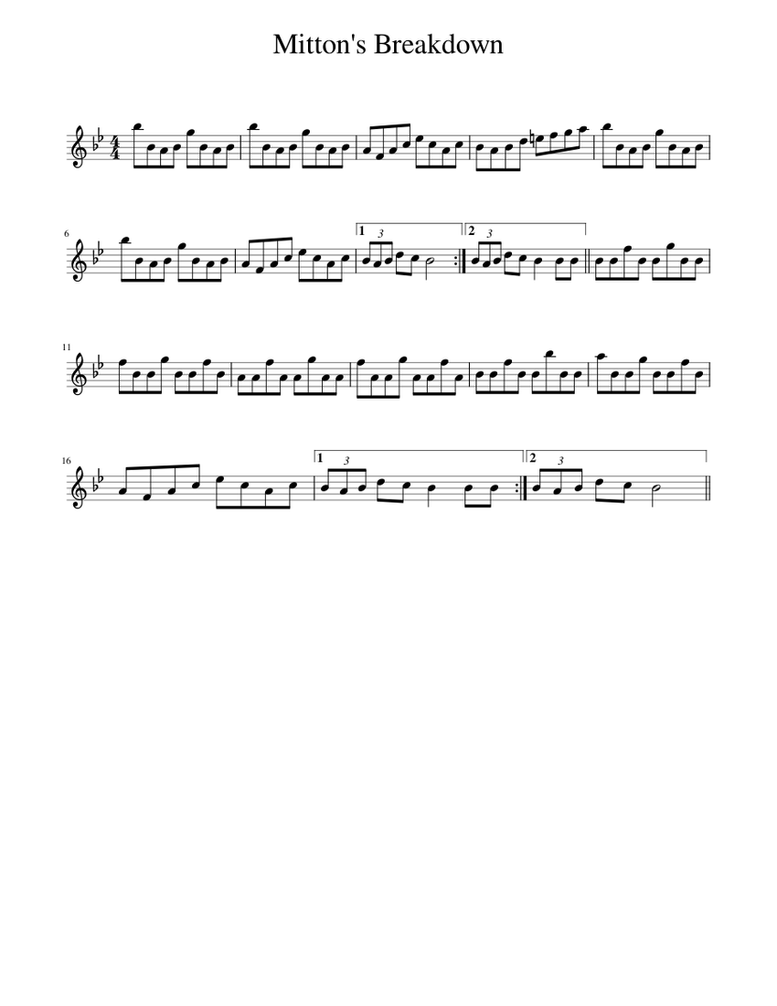 Mitton's Breakdown Sheet music for Piano (Solo) | Musescore.com
