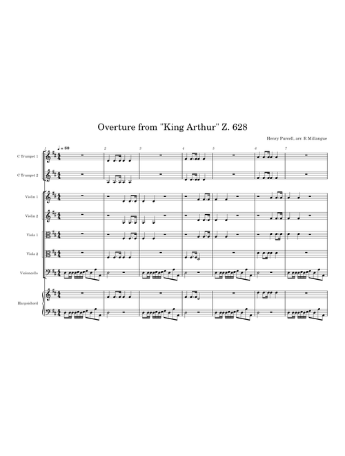 Overture from "King Arthur" Z. 628 - Henry Purcell
