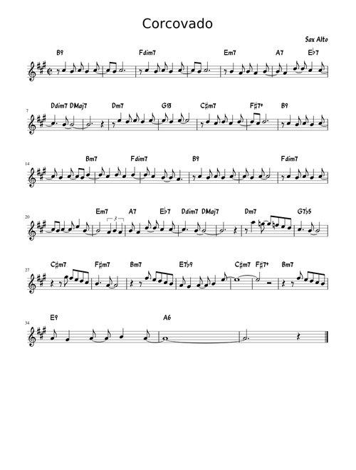 Corcovado (Sax Alto)