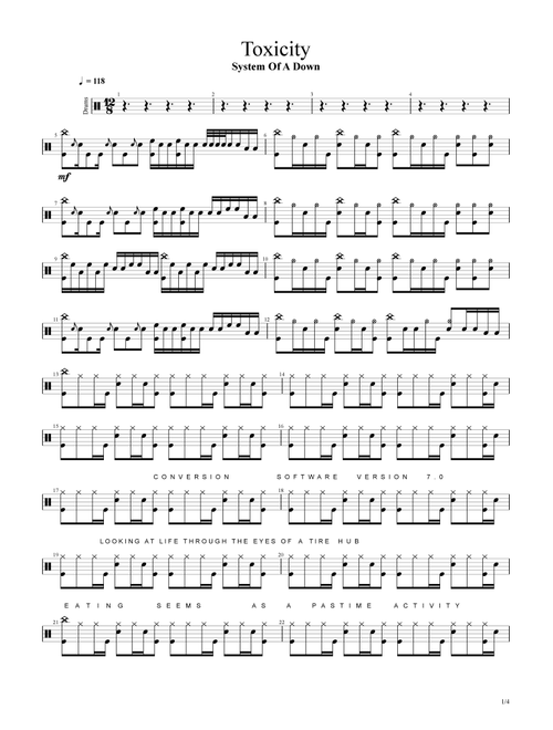 Toxicity (Arr. Cyril Mayer) - System Of A Down (Drums)