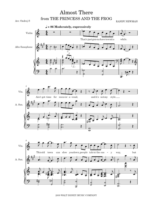 Almost There from The Princess and the Frog Randy Newman