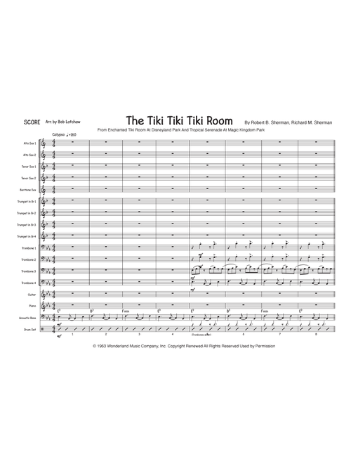The Tiki Tiki Tiki Room (Arr. Bob Latchaw) - Richard M. Sherman, Robert B. Sherman (Jazz Ensemble)