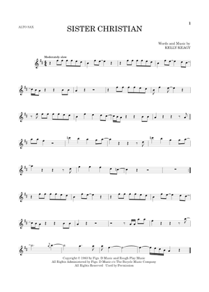 Sister christian – Night Ranger Sheet Music for Piano (Solo