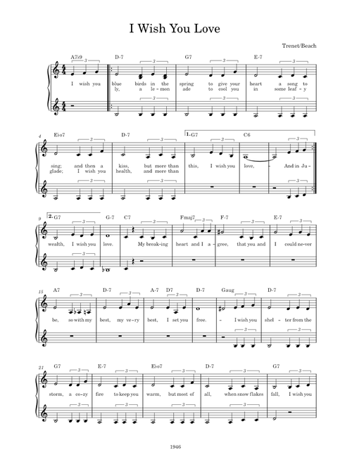 I Wish You Love – Charles Trenet I Wish You Love