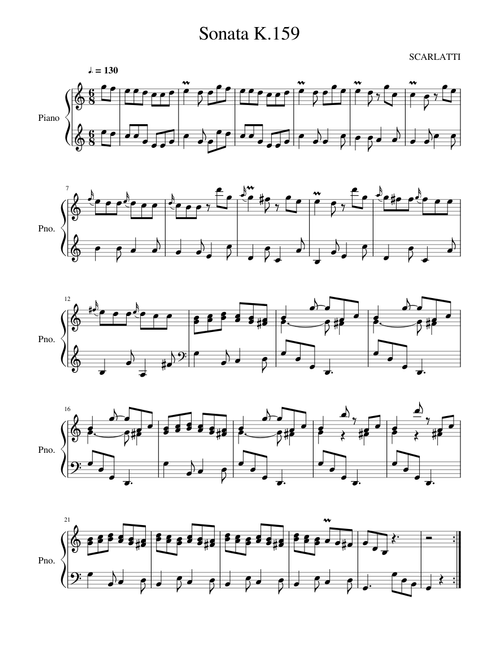 Sonata in C major, K.159 – Domenico Scarlatti