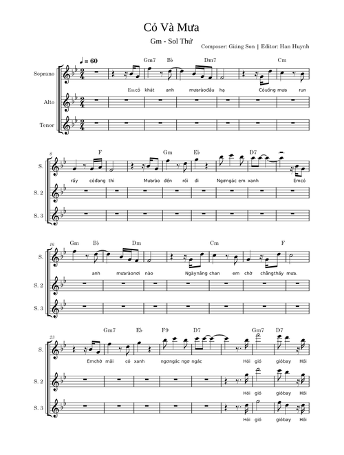 Cỏ và Mưa – Giáng Son