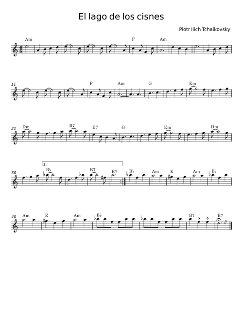 El lago de los cisnes - Piotr Ilich Tchaikovsky