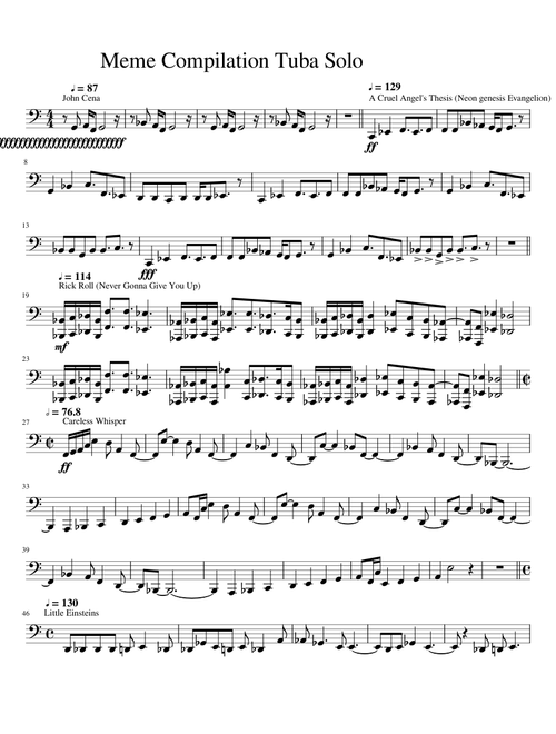 Meme Compilation Tuba Solo V2
