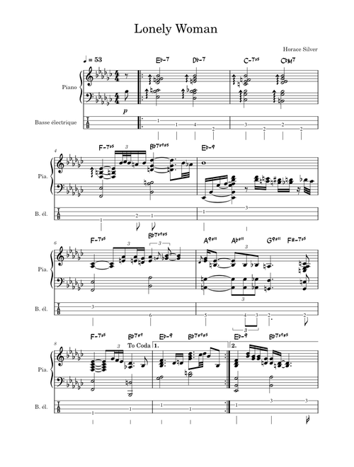 Lonely woman – Horace Silver