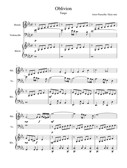 Oblivion piano trio 