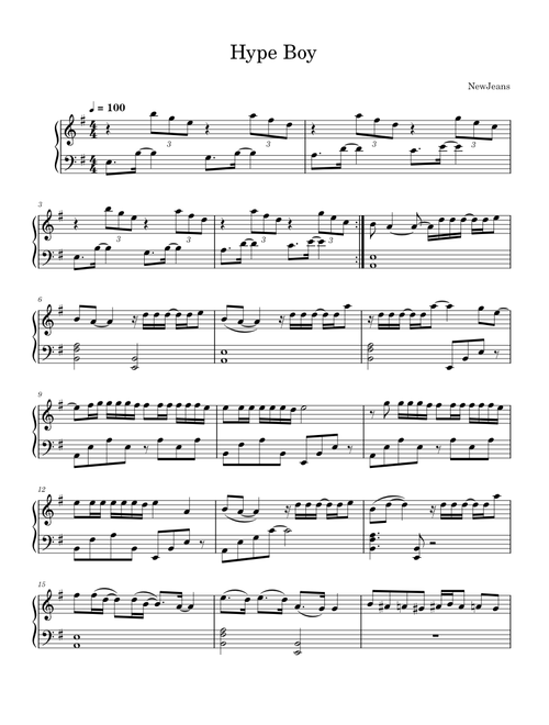 Hype Boy – NewJeans Hype Boy – New Jeans (Piano Solo)