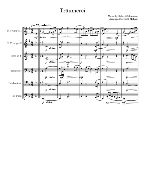 Träumerei for Brass Sextet