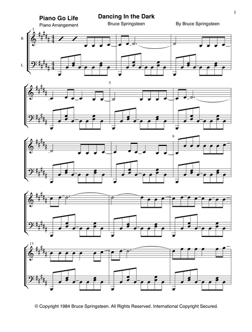 Dancing In The Dark (Arr. Piano Go Life) - Bruce Springsteen (Piano Solo)