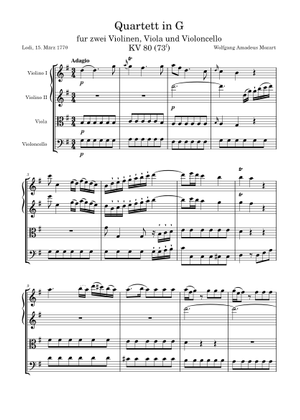 String Quartet No.1 in G major, K.80/73f – Wolfgang Amadeus Mozart