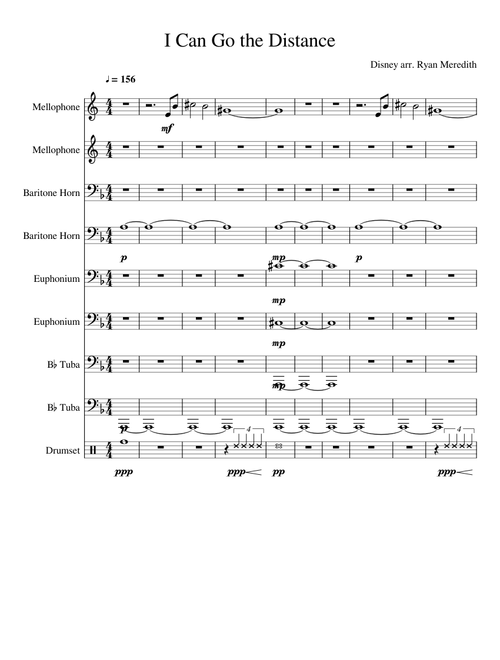 I Can Go the Distance - Disney Horn Line Arrangement