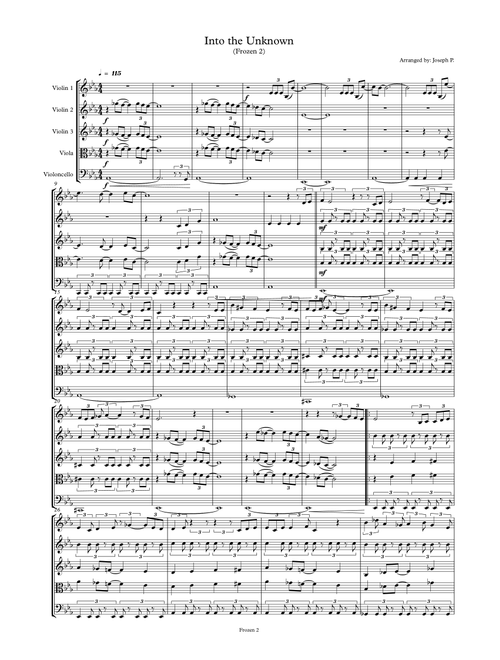 Into The Unknown (Arr. Joseph) - Panic! At The Disco (String Quartet)
