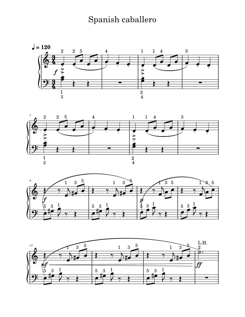 Spanish caballero Sheet music for Piano (Solo)