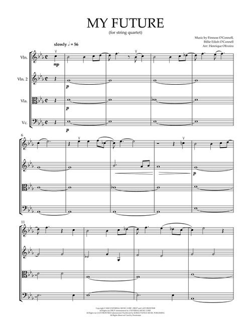 My Future (Arr. Henrique Oliveira) - Billie Eilish (String Quartet)