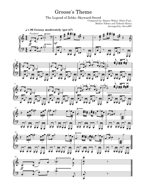 Groose's Theme – Hajime Wakai (The Legend of Zelda: Skyward Sword)