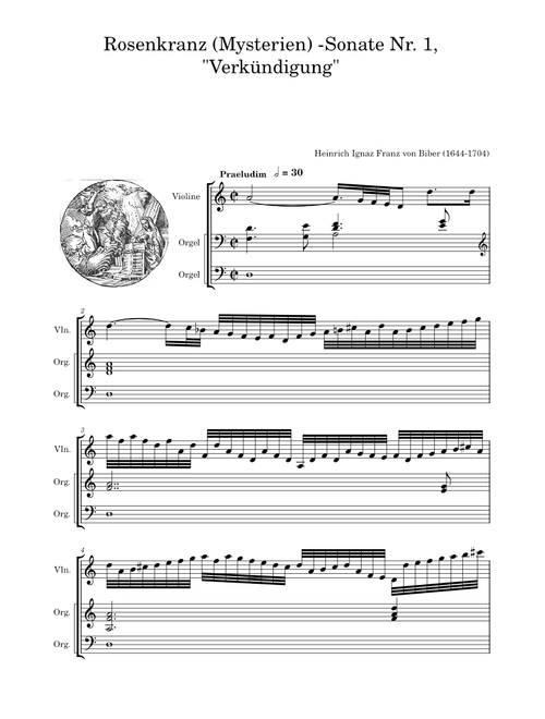 Rosenkanz (Mysterien) Sonate Nr. 1 "Verkündigung"