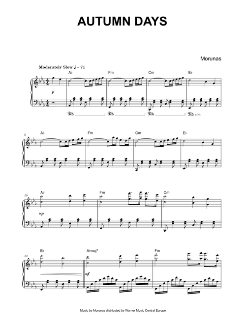 Autumn Days - Morunas (Piano)