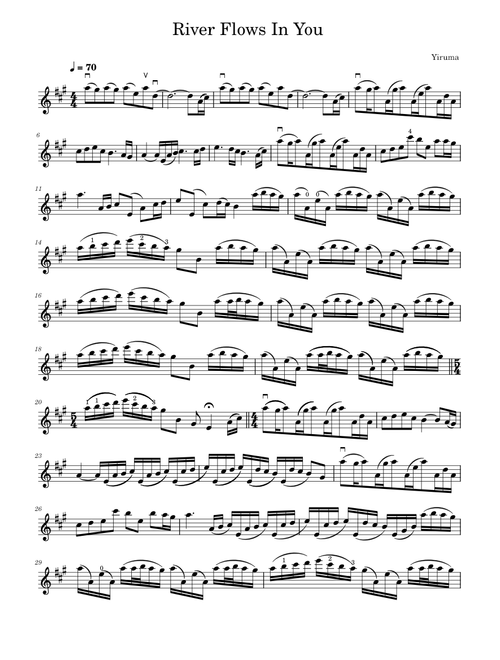 River Flows in You Violin - Yiruma
