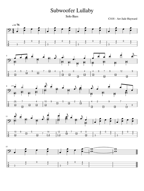 Subwoofer Lullaby - Solo Bass Guitar