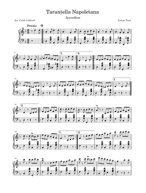 Tarantella Napoletana – Misc tunes Tarantella Napoletana