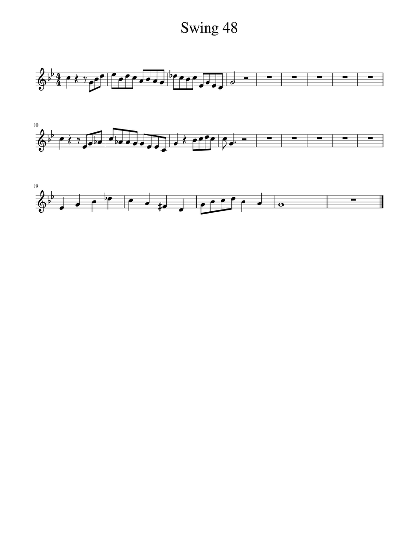 Swing 48 Sheet Music for Violin (Solo) | MuseScore.com