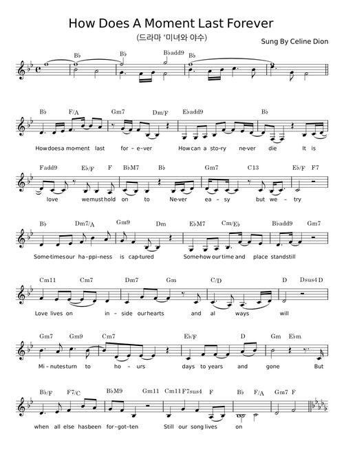 How does a moment last forever - Celine Dion