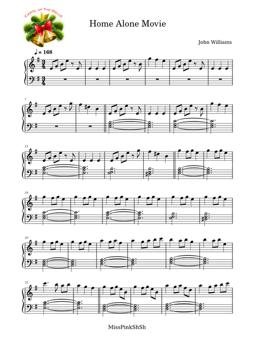Home Alone -Carol of the bells - John Williams (Piano) 🎹