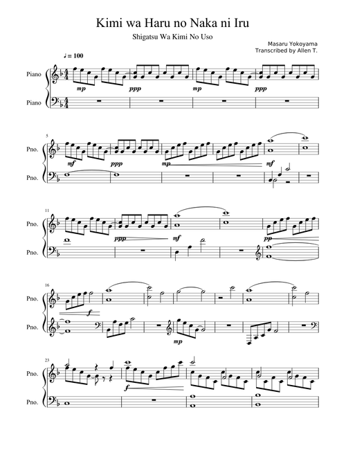 Shigatsu wa Kimi no Uso - Kimi wa Haru no Naka ni Iru
