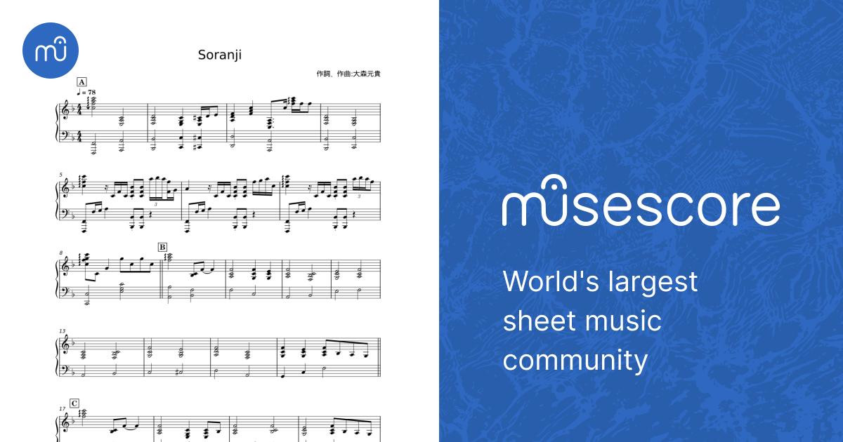 Soranji - 大森元貴 Sheet Music for Piano (Solo) | MuseScore.com