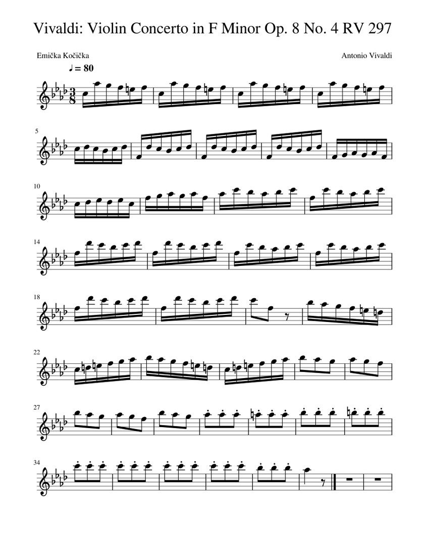 Violin Concerto No. 2, Sz. 112 Violin 1 Sheet Music by Béla