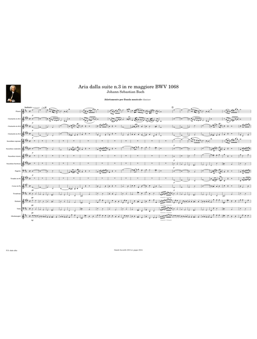 Aria suite n 3 Bwv 1068 J S Bach (per banda musicale)