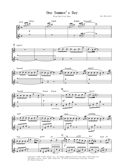 One Summer's Day (Arr. Kan Saito / Japan Duo Notes) - Joe Hisaishi (Flute Duet)