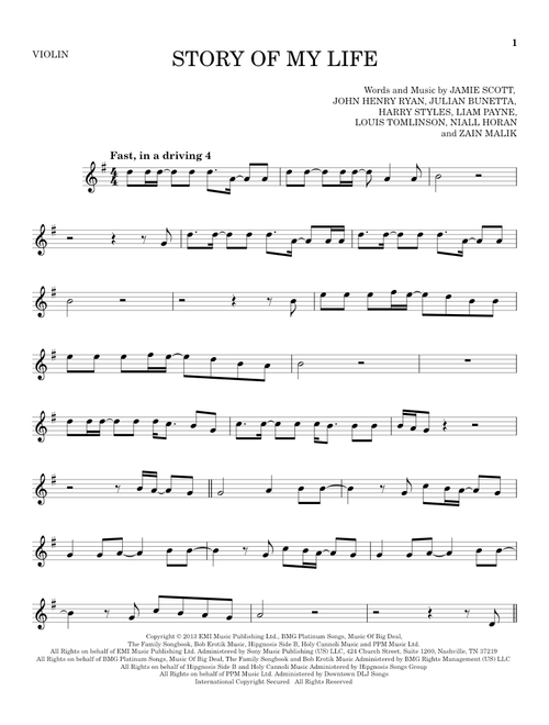 Story Of My Life - One Direction (Violin Solo)