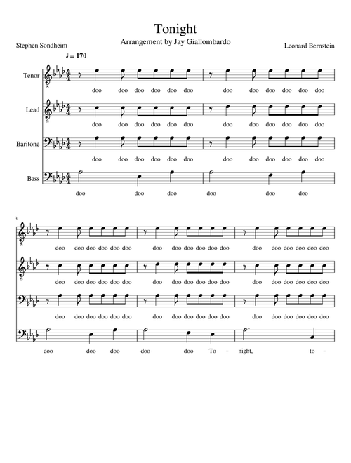 Tonight (Barbershop Showtune)