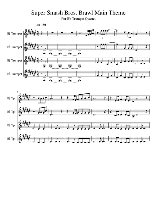 Super Smash Bros. Brawl Main Theme: Trumpet Quartet