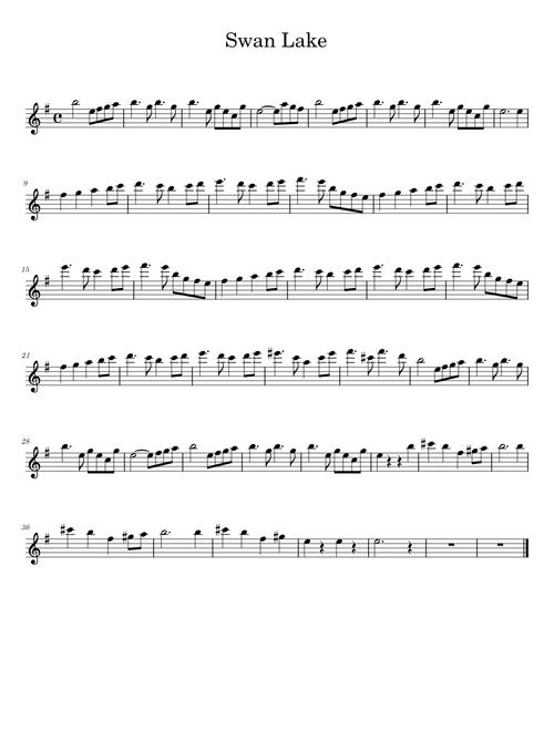 Theme from Swan Lake – Pyotr Ilyich Tchaikovsky Swan Lake