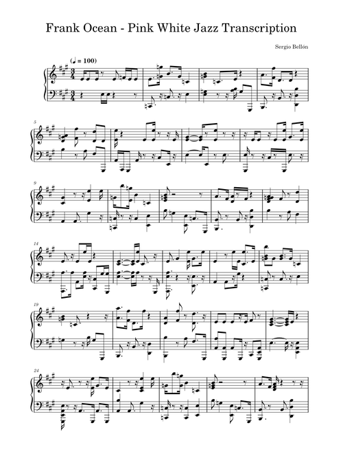 Pink + White – Frank Ocean Frank Ocean - Pink White Jazz