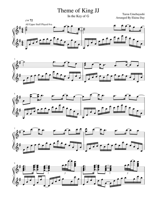 Theme of King JJ in G