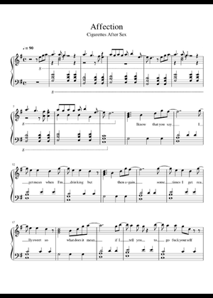 apocalypse cigarettes after sex piano  Sheet Music with Chords for (Solo) easy Cigarettes After Sex - Apocalypse