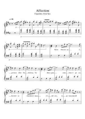 apocalypse cigarettes after sex piano Sheet Music with Chords for (Solo) easy Cigarettes After Sex - Apocalypse