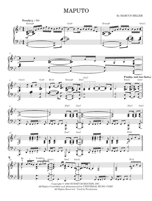 Maputo - Marcus Miller (Piano Solo)