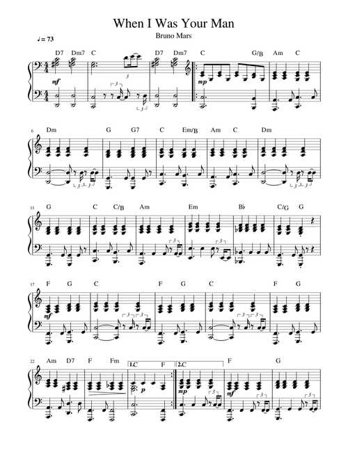 When I Was Your Man - Bruno Mars