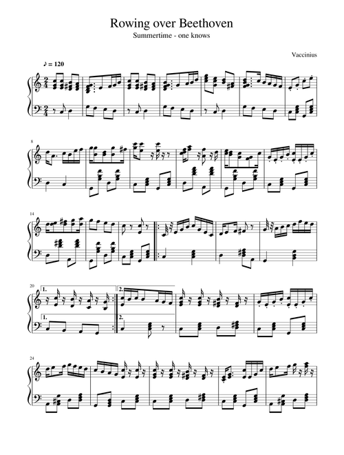 Rowing over Beethoven