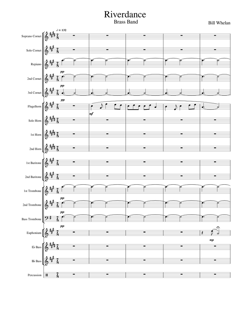 Riverdance for Brass Band Sheet music for Trombone, Euphonium