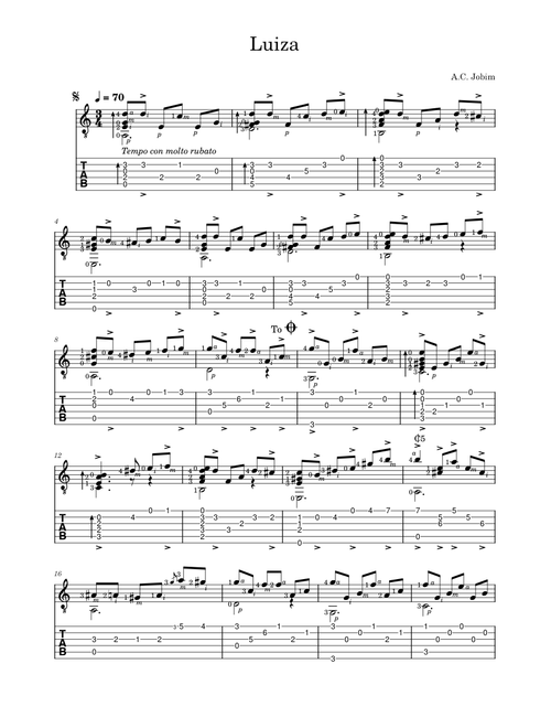 Luiza – Antônio Carlos Jobim Luiza ( semplice ) – Antônio Carlos Jobim